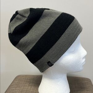 Burton Striped Gray and Black Beanie